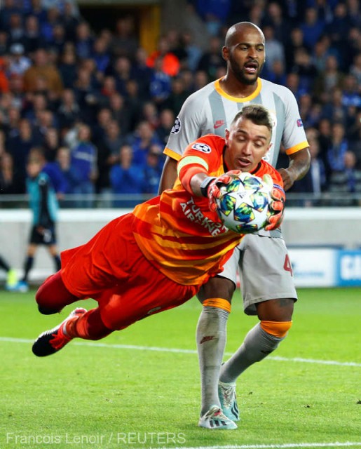 Galatasaray a obţinut o remiză în deplasare cu FC Bruges, în Liga Campionilor. Florin Andone, doar rezervă