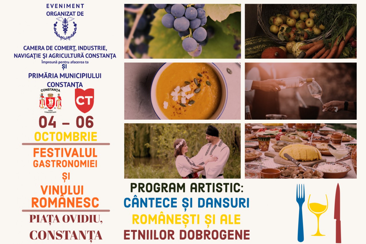 'Festivalul Gastronomiei și Vinului Românesc', vinuri alese şi preparate tradiţionale delicioase în CONSTANŢA!