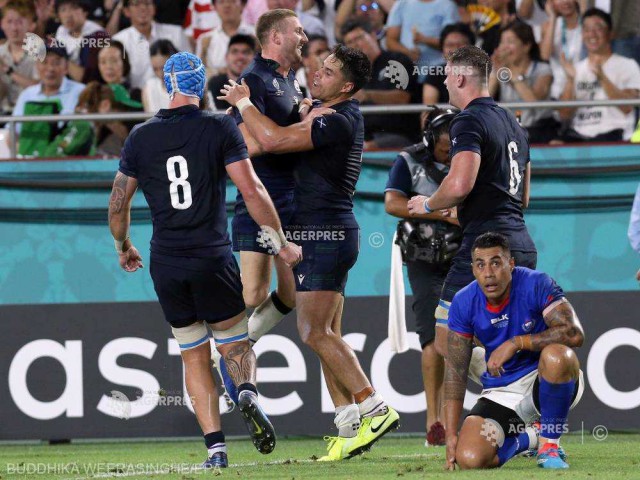 Rugby - CM 2019: Scoţia a învins Samoa cu 34-0, în Grupa A