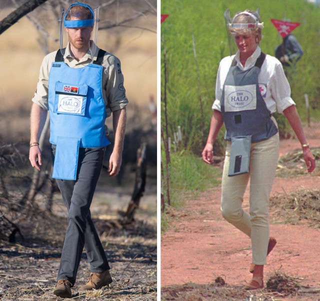 Prinţul Harry a mers pe urmele mamei sale, Diana, pe un fost câmp de mine antipersonal în Angola