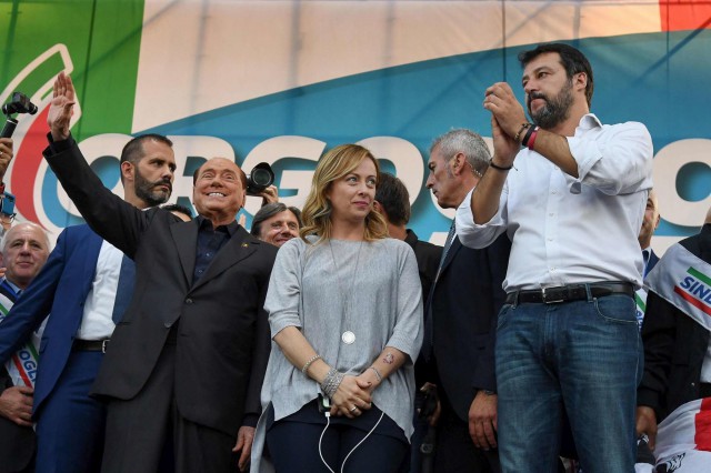 Italia: Salvini şi Berlusconi, împreună la o manifestaţie împotriva actualului guvern de stânga