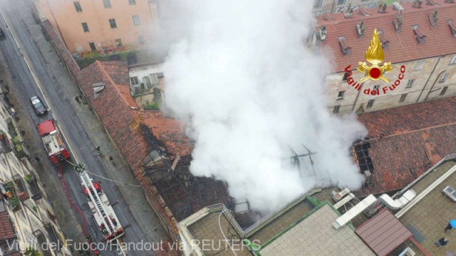 Incendiu la Cavallerizza Reale din Torino, sit UNESCO