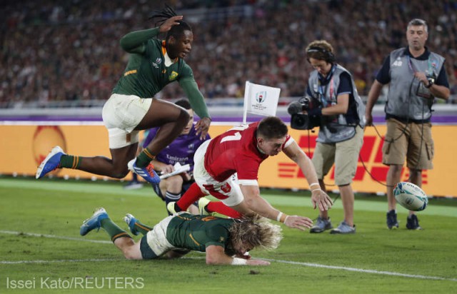 Rugby - CM 2019: Africa de Sud s-a calificat în finală, după 19-16 împotriva Ţării Galilor
