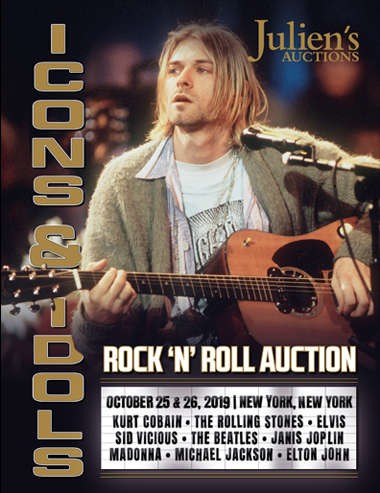 Cardiganul verde purtat de Kurt Cobain în timpul concertului ''MTV Unplugged'', scos la licitaţie