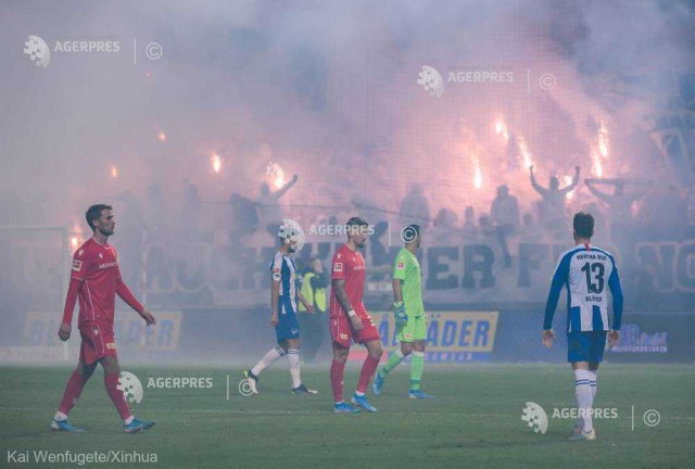 Trei răniţi şi 25 de reţinuţi la derby-ul Berlinului, dintre Union și Hertha