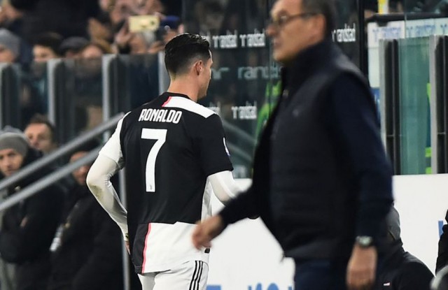 Sarri, decizie-șoc în victoria cu Milan: Ronaldo, schimbat în minutul 55! Portughezul a plecat furios direct la vestiare