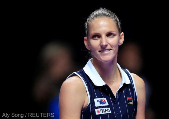 ''Am fost puţin norocoasă la sfârşit'', a spus Karolina Pliskova după victoria cu Simona Halep