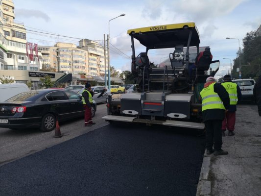 Atenție unde parcați! Se asfaltează un tronson din bulevardul Tomis