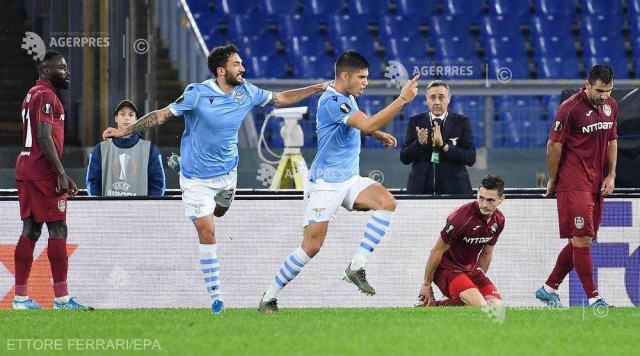 CFR Cluj, învinsă de Lazio cu 1-0, în Europa League