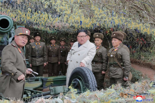 Coreea de Nord a efectuat un exerciţiu de artilerie lângă frontiera cu Sudul
