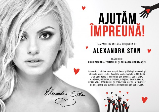 Alexandra Stan demarează campania „Ajutăm Împreună” alături de Arhiepiscopia Tomisului și Primăria Constanța