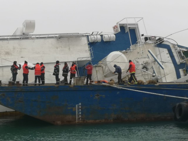Operațiunile în cazul navei SCUFUNDATE în Portul Midia Năvodari: DECLARAȚIILE ȘEFULUI IGSU!