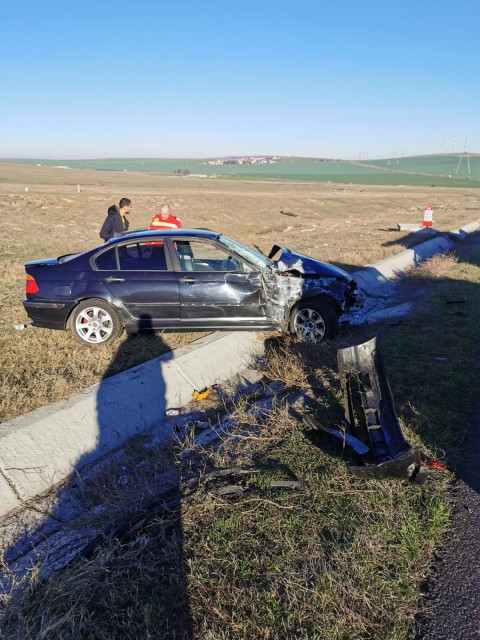 Accident rutier în Constanța: Un șofer BEAT s-a RĂSTURNAT cu mașina!