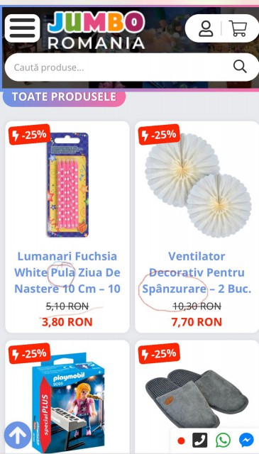 Jumbo, în atenția Protecției Consumatorului: CINEVA ÎŞI BATE JOC DE LIMBA ROMÂNĂ: 'lumânări p*la; bătălia de masă sexul...'