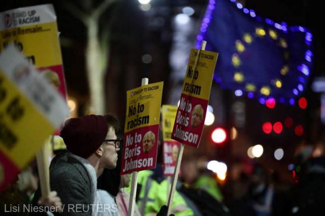 Marş de protest la Londra după victoria lui Boris Johnson: ''Nu e premierul meu''
