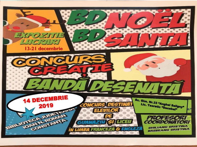 Premierea concursului județean 'BD Noël-BD Santa' se va face la Biblioteca Judeţeană 'I.N. Roman' din Constanța