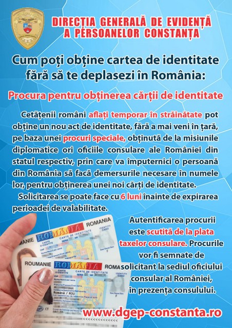 Anunţ important pentru românii aflaţi în străinătate, referitor la cărţile de identitate