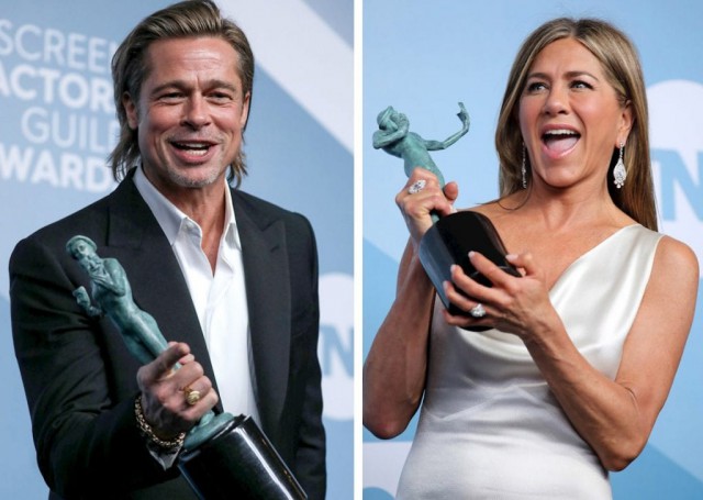Brad Pitt şi Jennifer Aniston au acaparat atenţia la gala premiilor Sindicatului Actorilor Americani