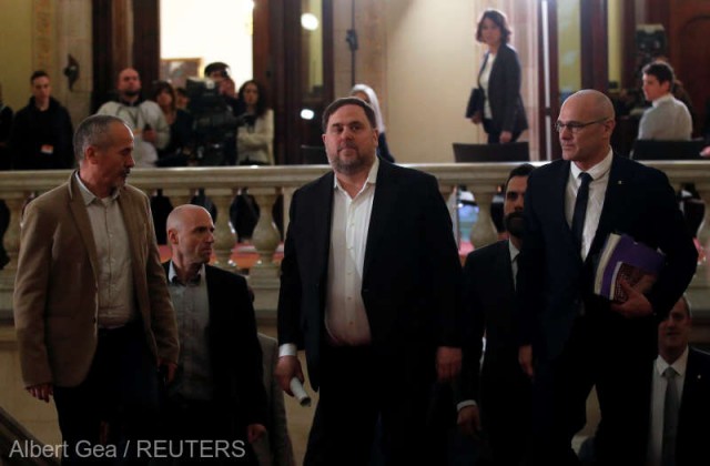Spania: Şase separatişti catalani, eliberaţi temporar din închisoare pentru a se prezenta în faţa parlamentului regional