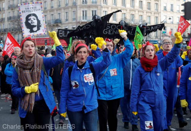 Noi proteste în masă împotriva reformei sistemului de pensii în Franţa