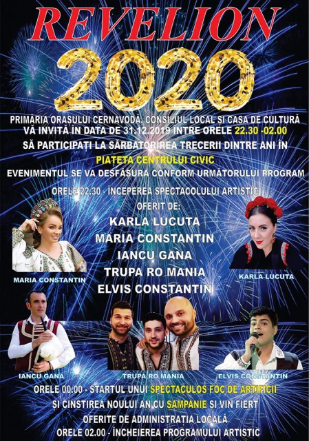 Primăria Cernavodă a oferit cetățenilor un spectacol de neuitat de Revelion