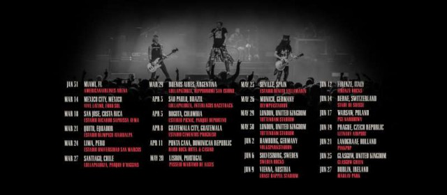 Guns N' Roses anunţă un turneu America de Nord şi Europa