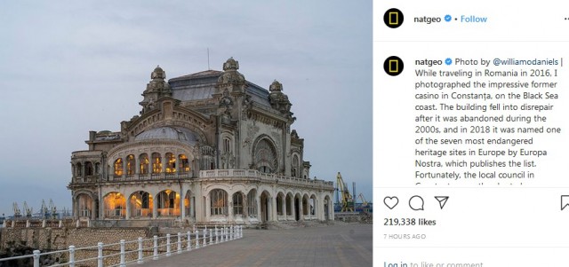 Cazinoul din Constanța, în atenția National Geographic