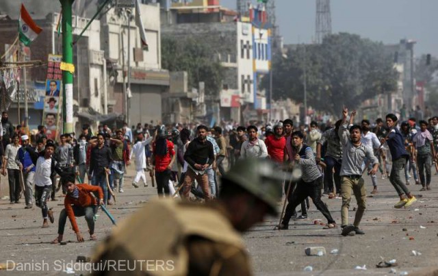 Violenţe la New Delhi înainte de sosirea lui Donald Trump