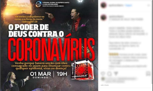 Anchetă în Brazilia asupra unei biserici care promite „imunizarea“ împotriva coronavirusului