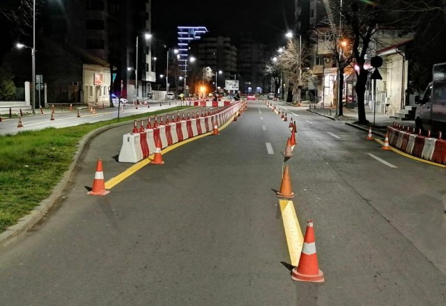 Sensul GIRATORIU de pe bulevardul Mamaia a fost AMENAJAT