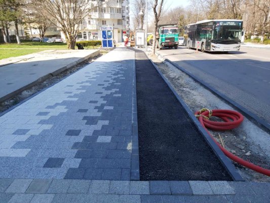 Căi amenajate pentru circulația bicicletelor pe bulevardul Tomis