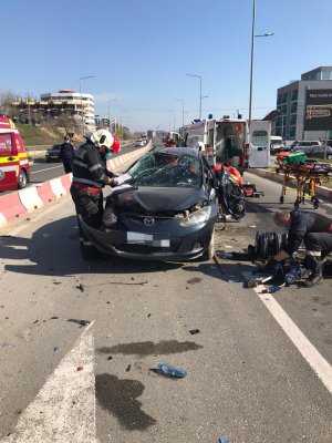 Accident rutier în Mamaia. A intervenit elicopterul SMURD. VIDEO