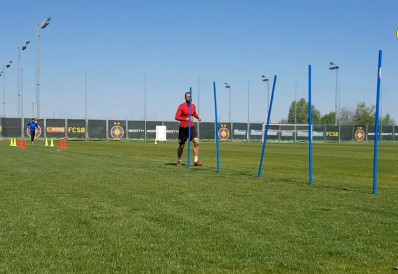 Fotbaliştii echipei FCSB s-au antrenat pe terenurile din cadrul bazei sportive de la Berceni