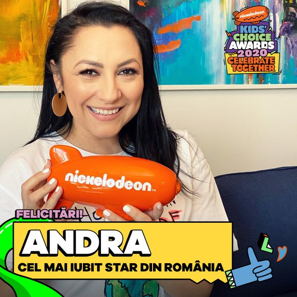 Andra, votată de către copii „Cel mai iubit star din România“