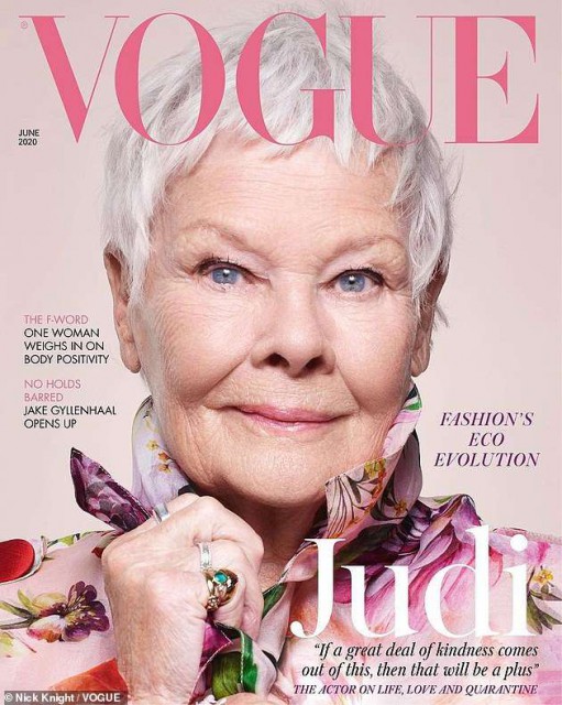 Judi Dench, cea mai vârstnică vedetă prezentă pe coperta ediţiei britanice a revistei Vogue
