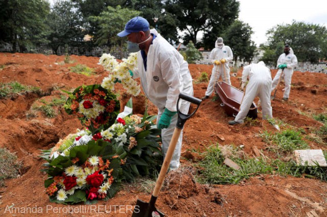 Coronavirus: Record de peste 1.000 de morţi în Brazilia în 24 de ore