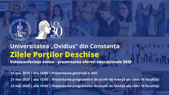 Universitatea Ovidius: Zilele Porţilor deschise în mediul virtual
