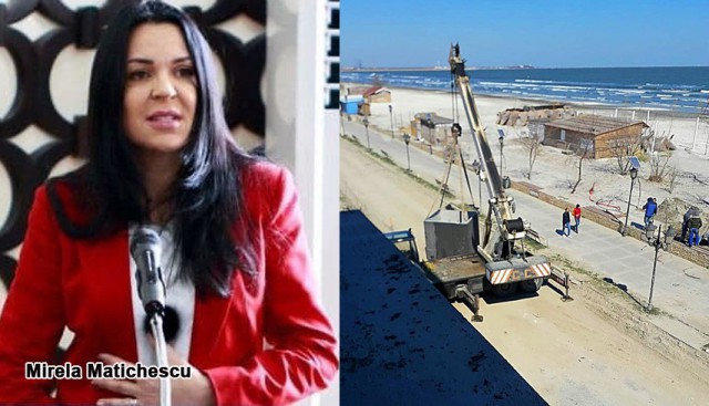 Mirela Matichescu, AMENDATĂ pentru că nu şi-a DEMOLAT construcţiile de pe plajă