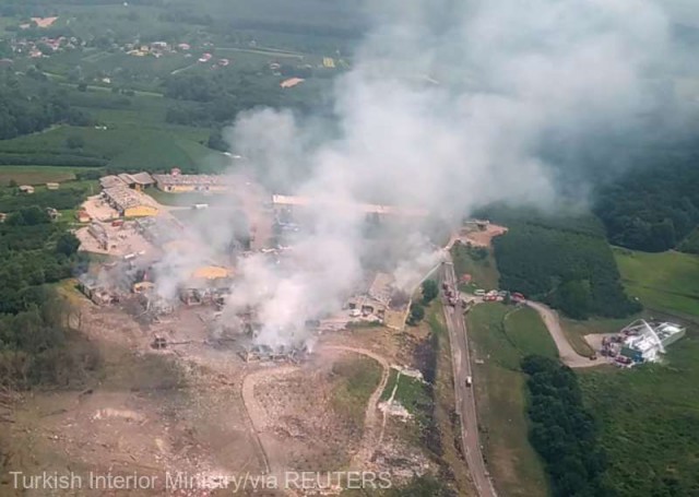 Explozie puternică la o uzină de artificii în Turcia: 4 morţi, 97 de răniţi şi 45 de dispăruţi