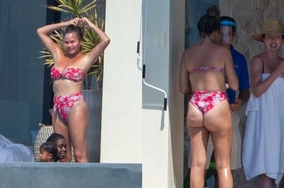 Chrissy Teigen, soţia celui mai sexy bărbat în viaţă, nu are corpul tonifiat, ci invadat de celulită
