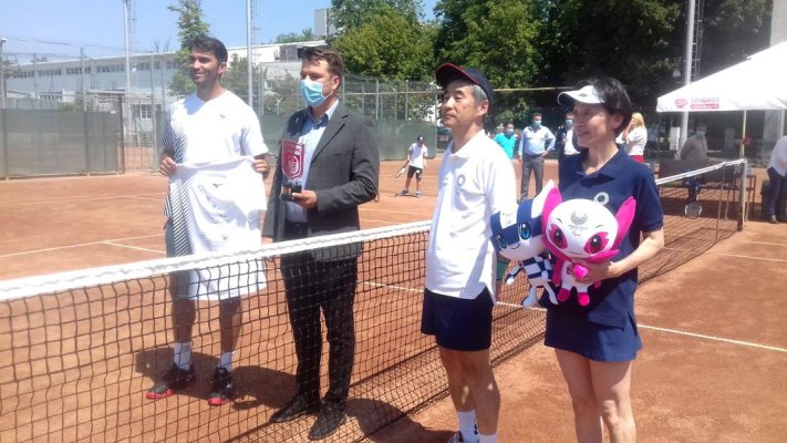 Horia Tecău a jucat tenis cu ambasadorul Japoniei la Complexul Sportiv Dinamo