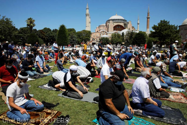 La Sfânta Sofia din Istanbul s-a auzit prima chemare la rugăciunea musulmană după 86 de ani