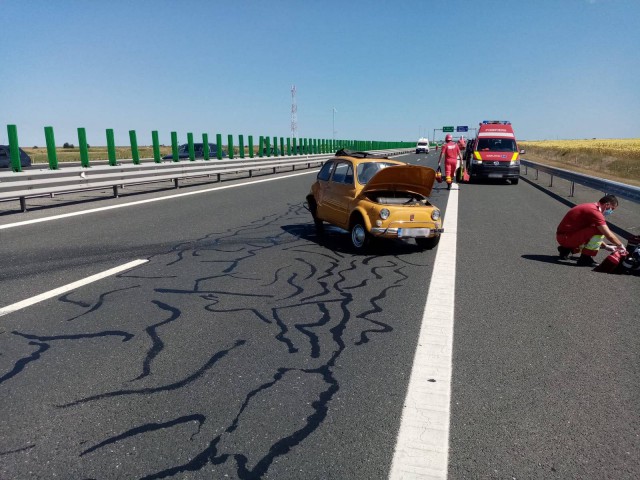 Accident rutier pe A2, a intervenit și ELICOPTERUL SMURD
