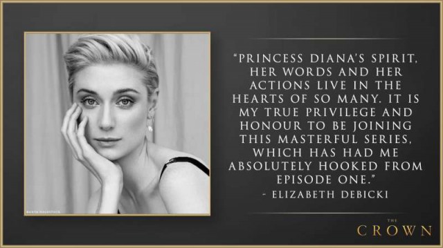 Elizabeth Debicki o va interpreta pe Prinţesa Diana în ultimele două sezoane ale serialului ''The Crown''