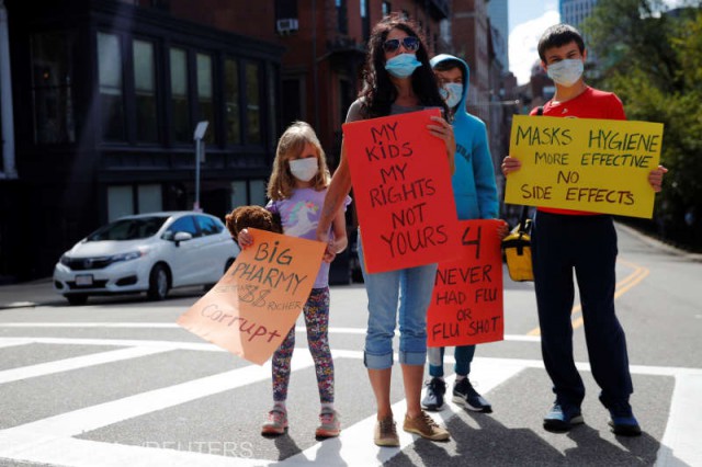 SUA: Manifestaţie la Boston împotriva vaccinării antigripale obligatorii