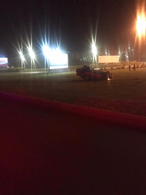 ACCIDENT în CONSTANȚA, o MAȘINĂ s-a RĂSTURNAT