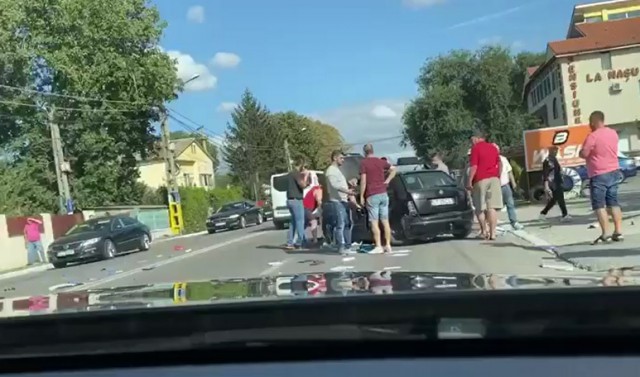 Accident rutier la intrare în Valu lui Traian. VIDEO