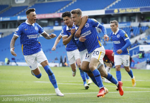 Fotbal: Manchester United, învingătoare la Brighton, în Premier League