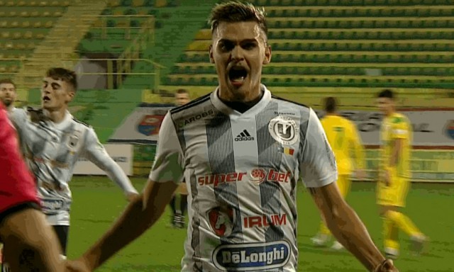 CS Mioveni - Universitatea Cluj 0-1. Negrean aduce trei puncte pentru ardeleni cu o execuție superbă
