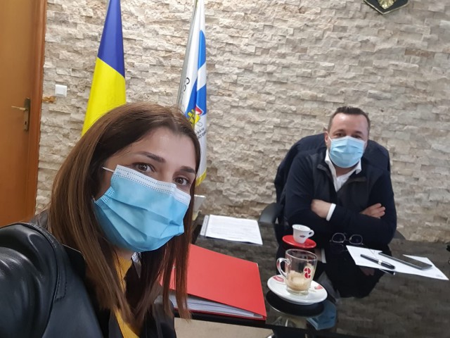 Consilierul local Mihaela Andrei, întâlnire de lucru cu primarul Chițac și viceprimarul Rusu